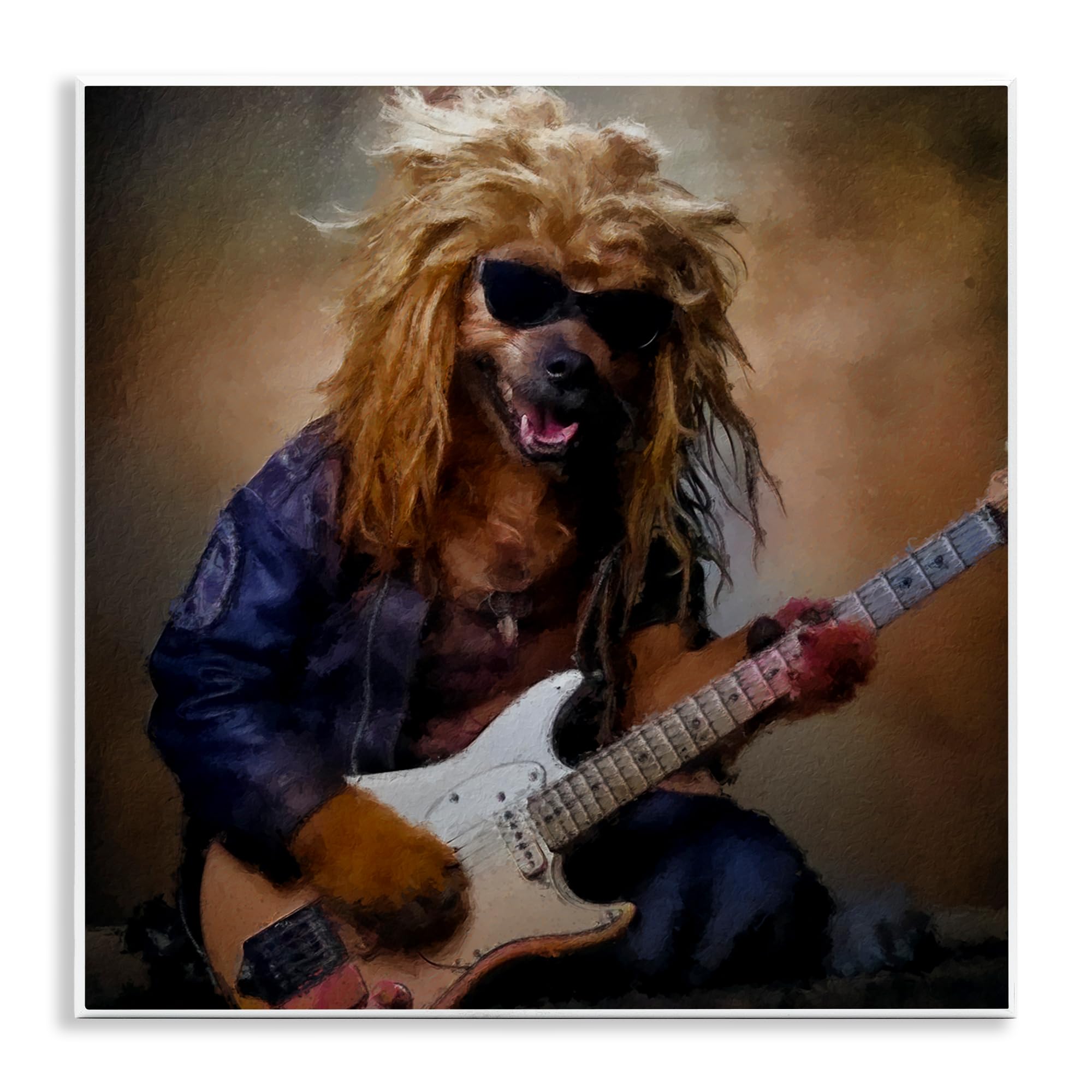 Stupell Industries Musician Canine Clark Wall Plaque Art, design by Sean Parnell, 12 x 12