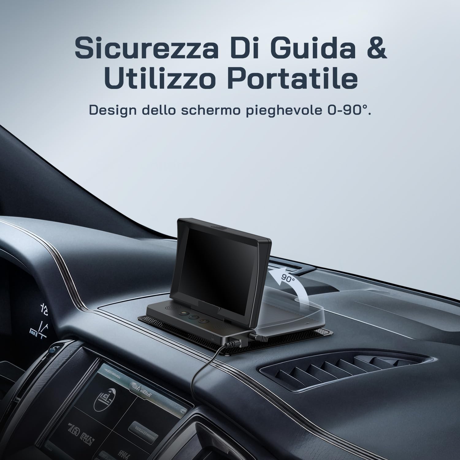 WOLFANG 1080P Baby Car Camera: USB-C Plug and Play Facile da installare, Baby Monitor per auto con Schermo da 5" con Telecamera per Visione Notturna, Ampia Visuale Chiara per il Sedile Posteriore