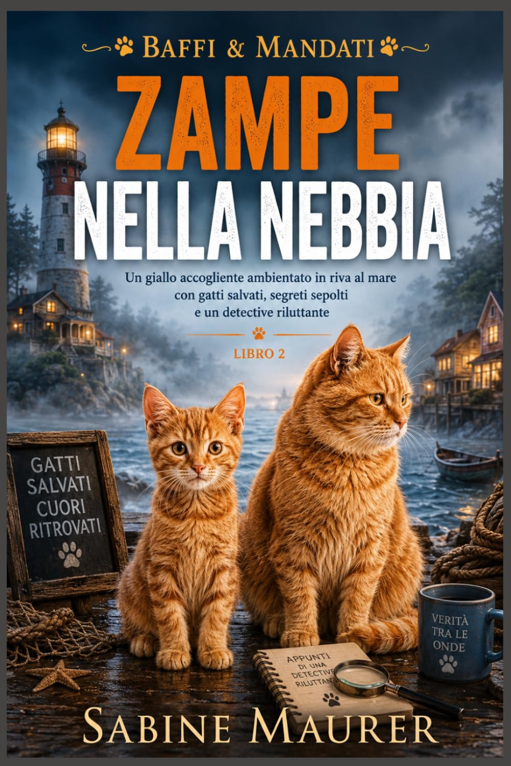 Zampe nella nebbia: Un giallo accogliente ambientato in riva al mare con gatti salvati, segreti sepolti e un detective riluttante (Libro 2) (Baffi & Mandati)