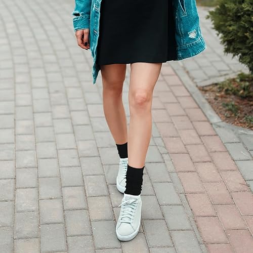 Miniatura 6 de Geyoga 3 pares de calcetines holgados de algodón para botas de punto, calcetines largos suaves para invierno, para mujeres y niñas