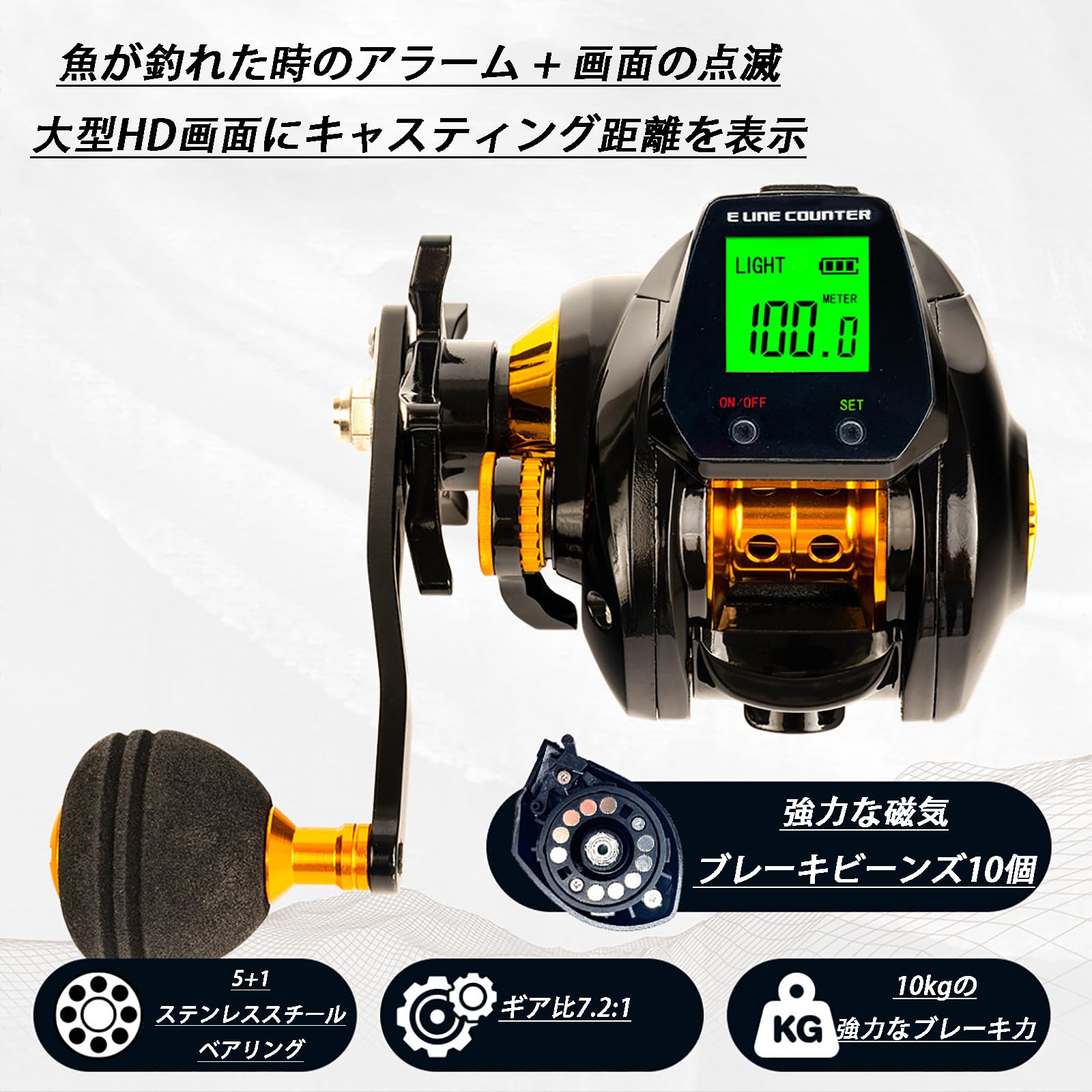 Amazon | 電動リール スピニングリール USB充電式 fishing reel 滑らか
