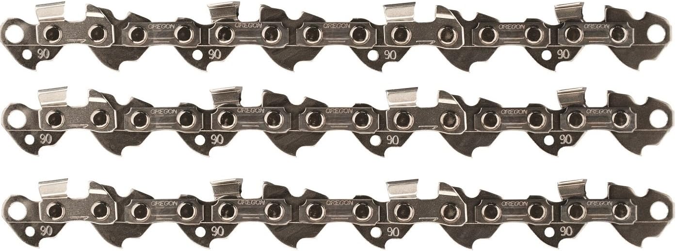 3 Pack, Oregon 90PX050G Low Profile 3/8-Inch Pitch 0.043-Inch Gauge 50-Drive Link Saw Chain, For Stihl 61PMMC3 50, 14" Bar