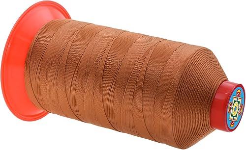 Miniatura 797 de Mandala Crafts Hilos de coser resistentes de nailon consolidado, hilo para tejer jeans de cuero, hilos de tapicería marina al aire libre, Beige