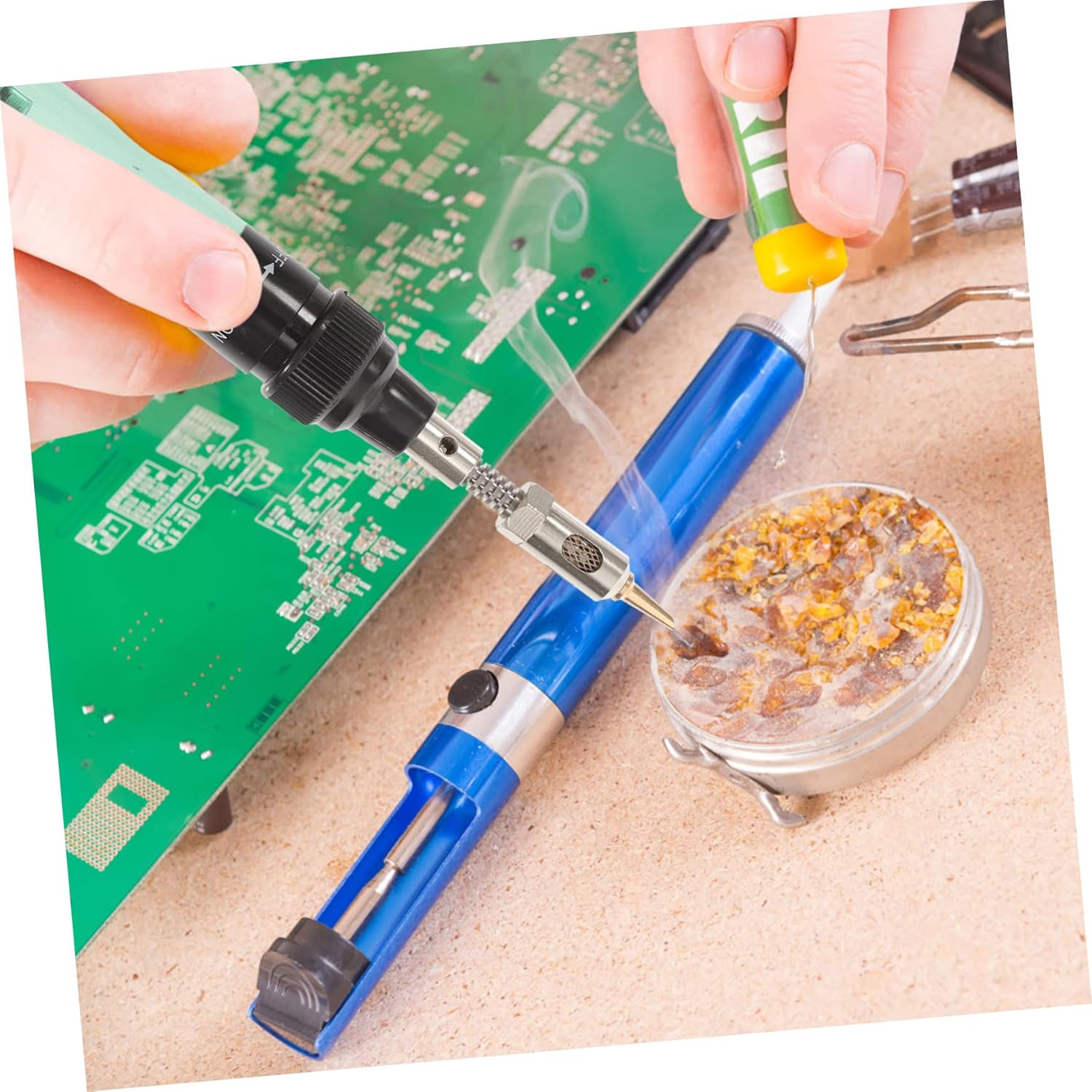 jojofuny 3sets Soldering Gun Butane Fuel Soldering Iron Low Melt Solder Torch Cordless Tool for Electronics Repair