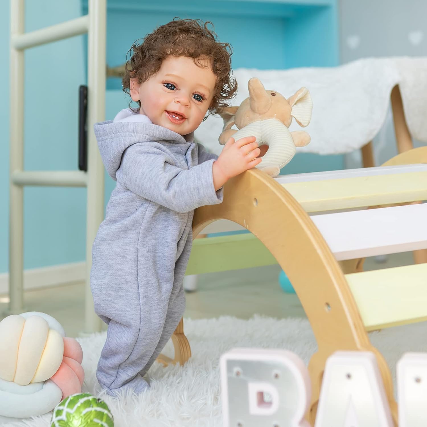 Anano Baby Reborn Full Body Silicone Doll Boy 22 Inch Toddler Baby