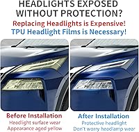 Vista 4 de Película de protección de faros delanteros de coche para Nissan Rogue 2021 2022 2023 2024 2025 Accesorios para automóviles Lucency vinilo decoración