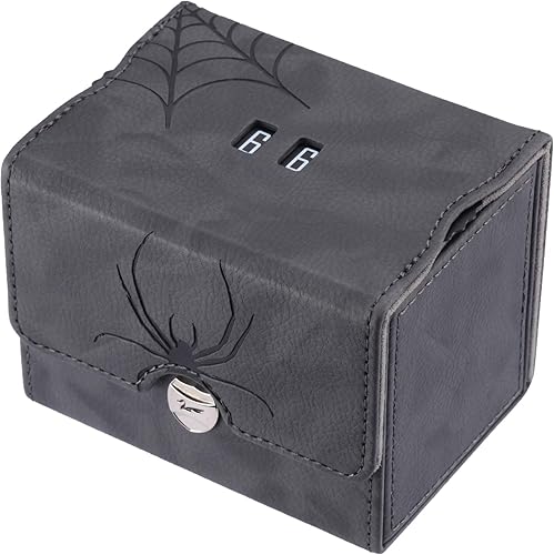 Zoopin - Caja de cuero con contador de vida giratorio integrado (azul)