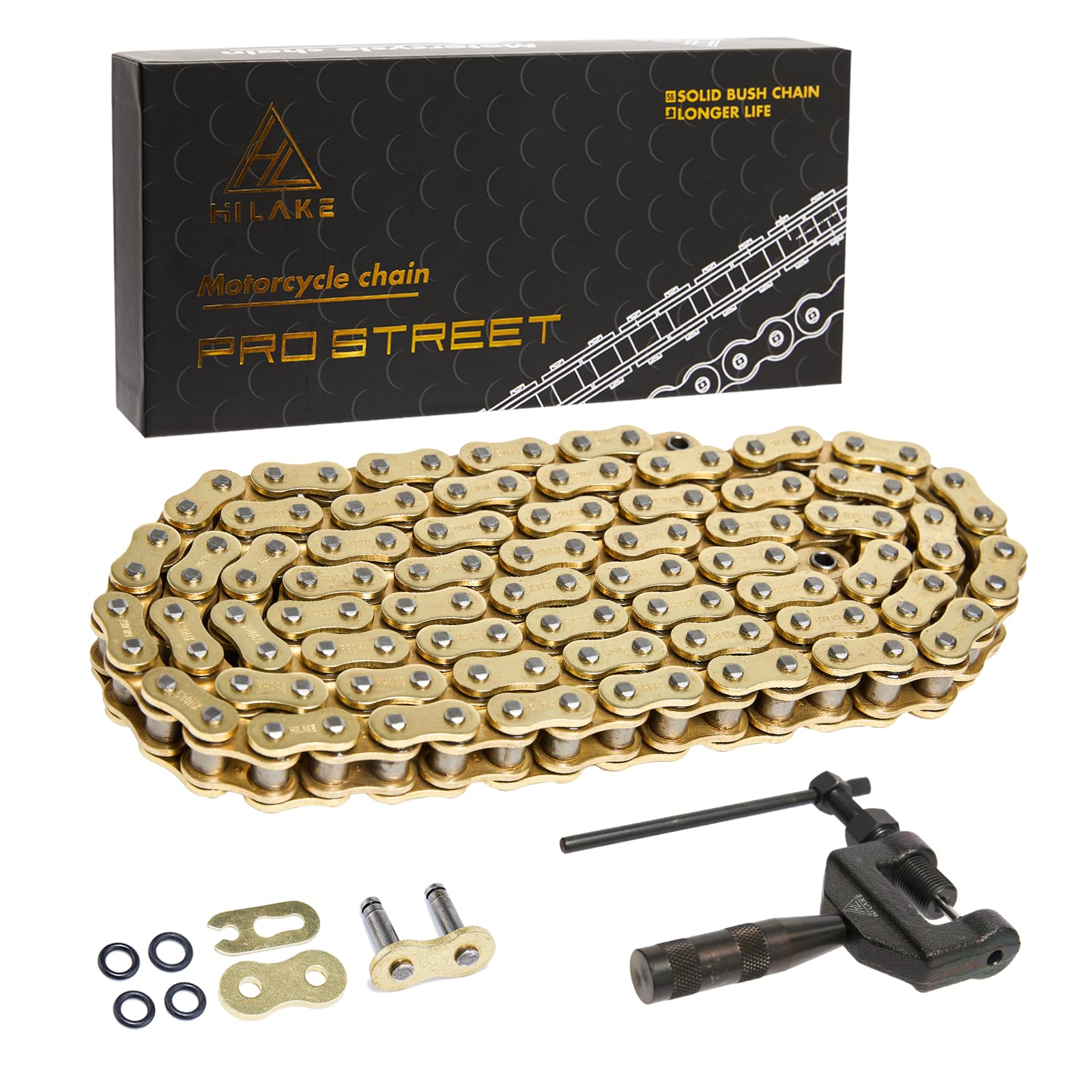 Photo 1 of HILAKE 530HX Gold Motorcycle Chain - 120 Links