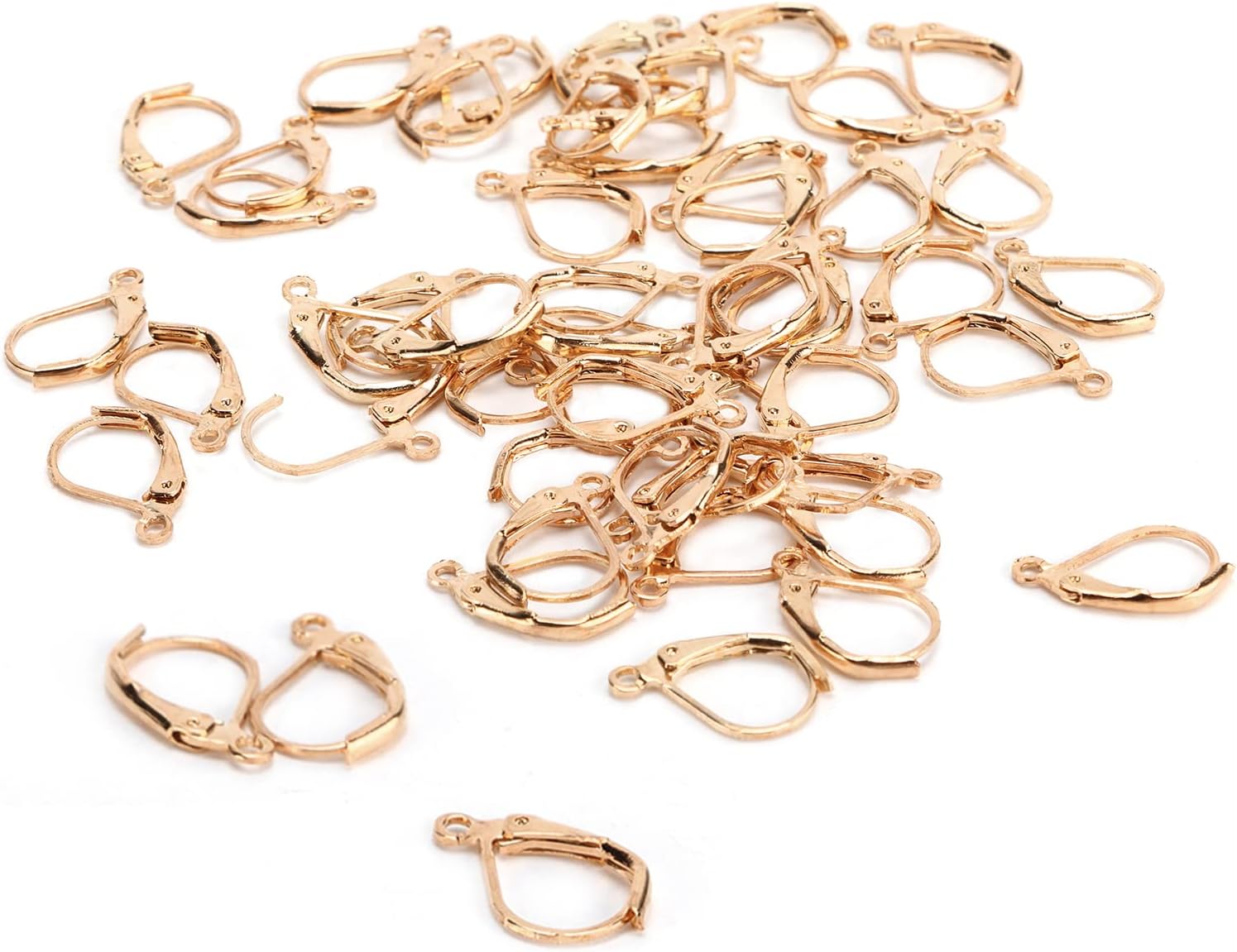 Cryfokt Clip On Earring Hooks, 50Pcs Brass French Ear Wires (KC Gold) image 5