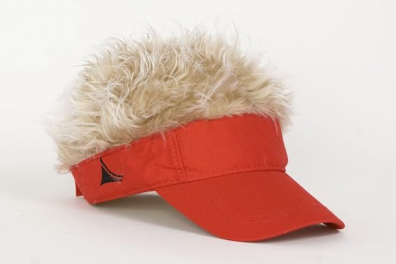 FlairHair Red Visor with Blonde Hair 