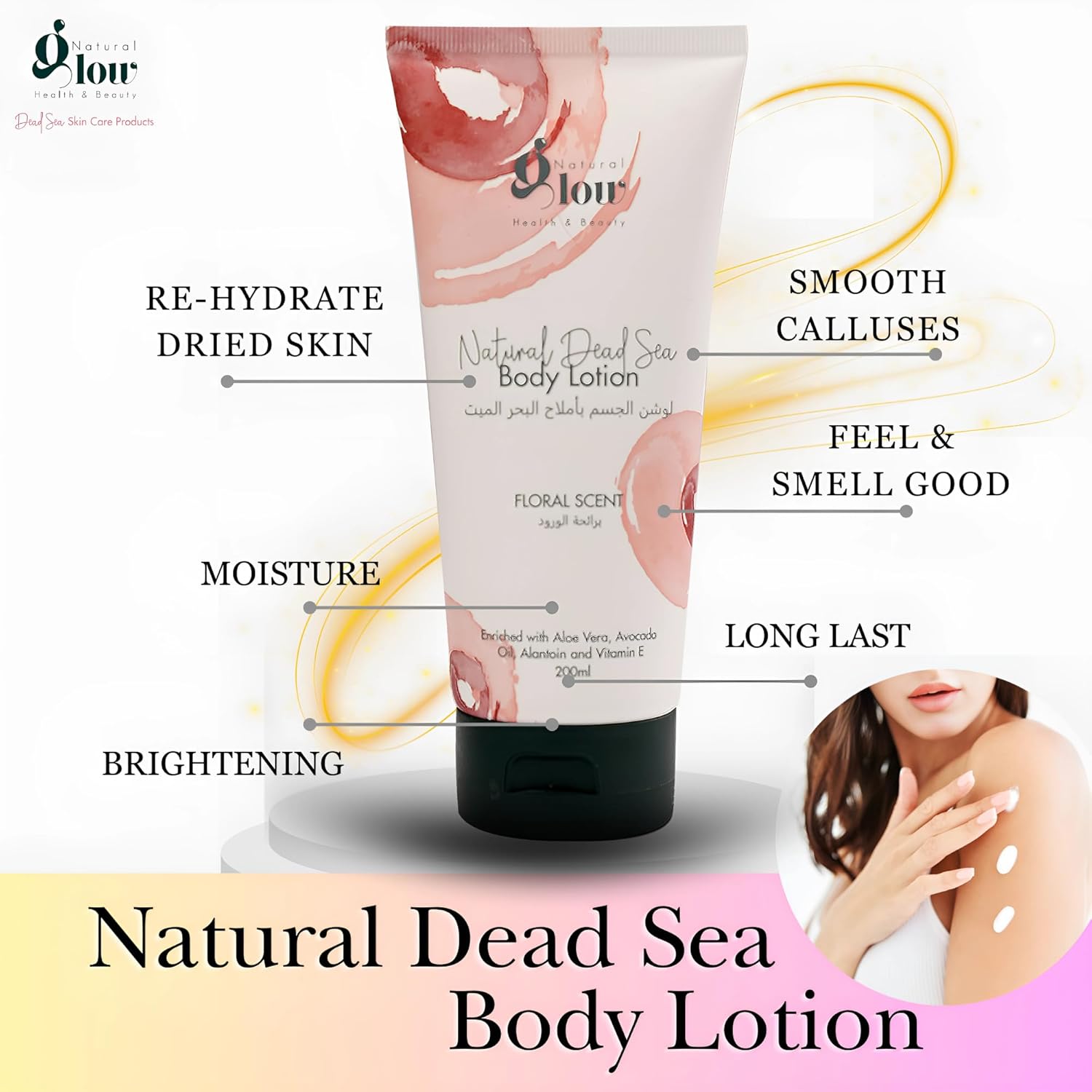 Natural Glow Dead Sea Skincare Gift Set – Mud Mask, Bath Salt, Body Lotion & Mud Soap – Detoxifying, Hydrating & Mineral-Rich Spa Kit for Face & Body – 100% Natural – Travel-Friendly Pouch (4-in-1)