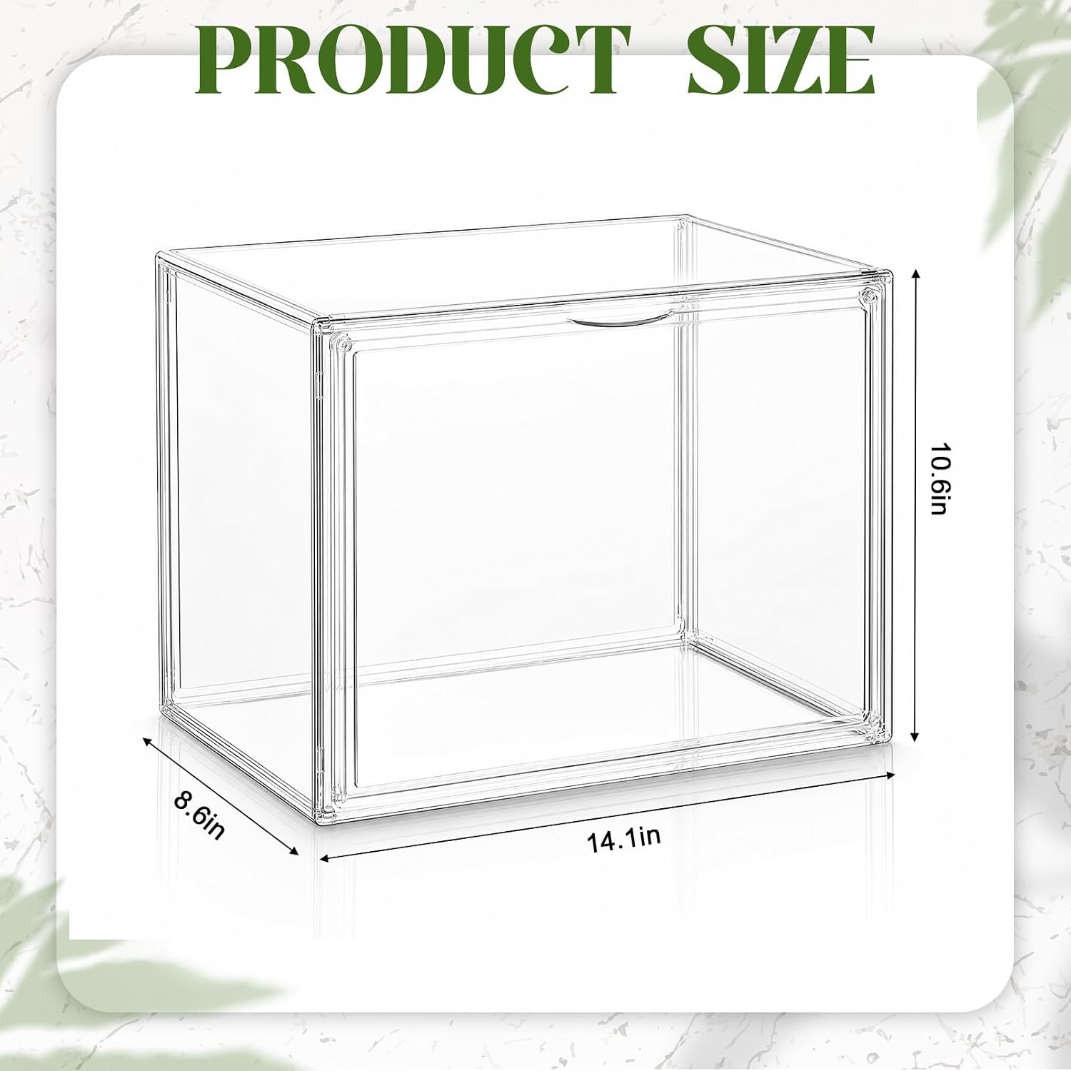 Novabright Mini Greenhouse Indoor, Clear Portable Tabletop Green House with Magnetic Door for Seed Starting, Plant Grow Warmer and Home Gardening Display (14.1 x 10.6 x 9 Inch) image 2