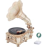 ROKR Puzzle 3D Legno per Bambini e Adulti Modellismo da Costruire Grammofono Classico Kit Modello