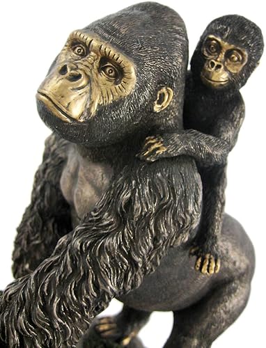 Miniatura 4 de US Figura coleccionable de animales coleccionables de 8 pulgadas para madre gorila y bebé