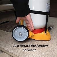 Vista 6 de Carrito para tanque de propano, carretilla para fácil transporte de cilindro de tanque, parrillas de barbacoa, calentadores, linternas