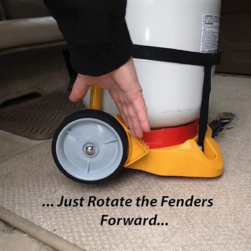 Miniatura 6 de Carrito para tanque de propano, carretilla para fácil transporte de cilindro de tanque, parrillas de barbacoa, calentadores, linternas (tanque no