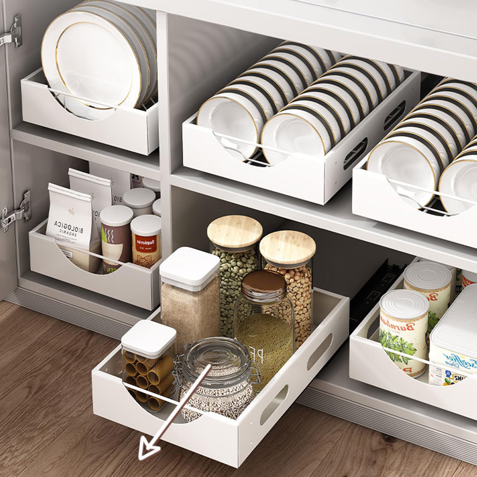 Cassetto Plastica Impilabile Organizer Per Cassetti MUKSEUT 3 Pezzi