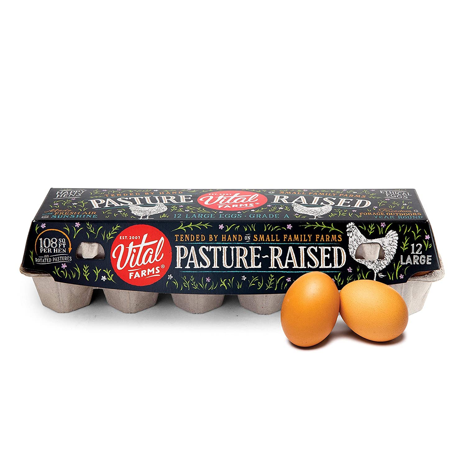 Vital Farms, Large Grade A Eggs, 12 Count