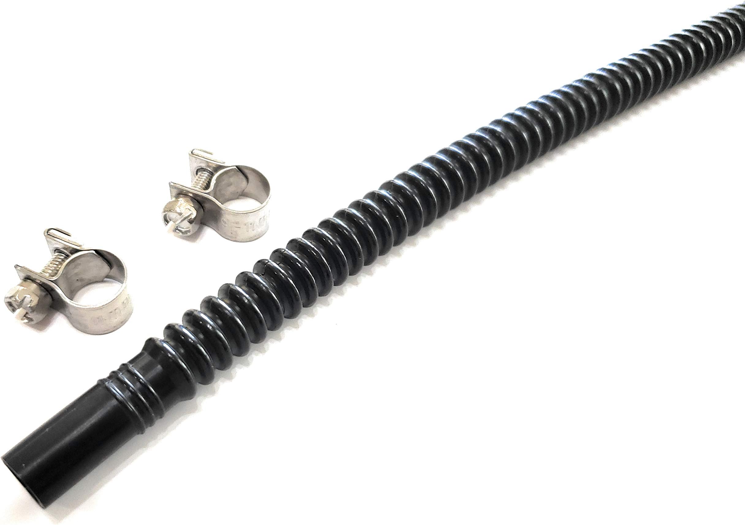 Corrugated Fuel Hose 5/16" ID x 10" Long with Stainless Steel Vapor Clamps for In-Tank Use