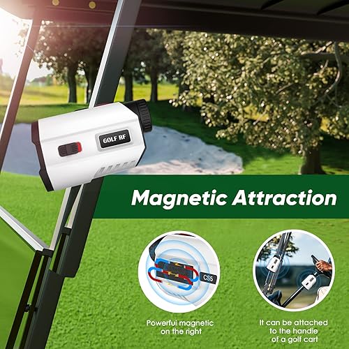 Miniatura 5 de Telémetro láser de golf de 700 yardas con pendiente, telémetro láser de golf recargable por USB con adquisición de bandera, interruptor de pendiente