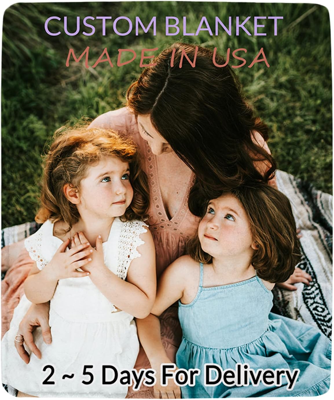 Custom Blanket with Picture Personalized Blankets and Throws Customized Blankets with Photos Customizable Gifts for Couples Christmas Birthday Wedding Anniversary, 9Photos 60"x50"