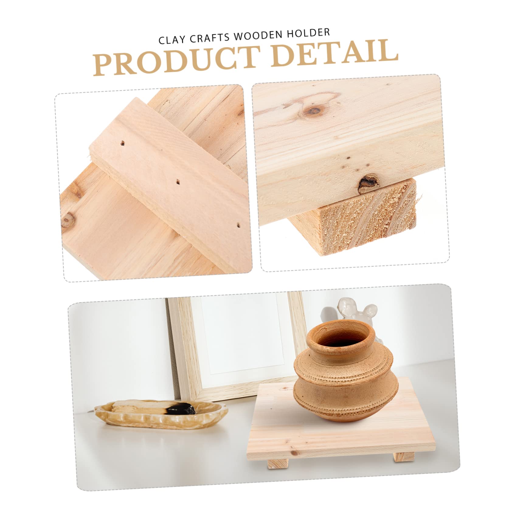 SHINEOFI Tablero de Arcilla de Madera para Esculturas Base para Secado de Artesanías de Arcilla Soporte Estable para DIY y Modelado para Escultura Diseño Práctico