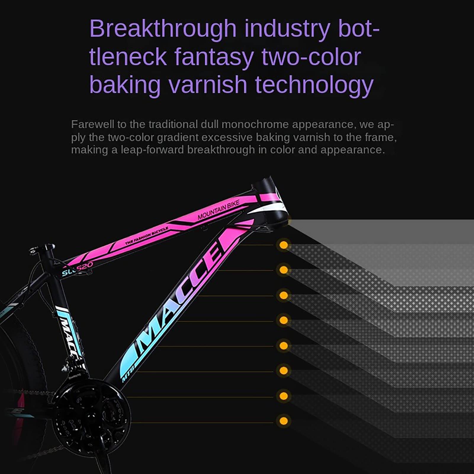 Amazon.co.jp: 24/26インチマウンテンバイク、ハイカーボンスチール