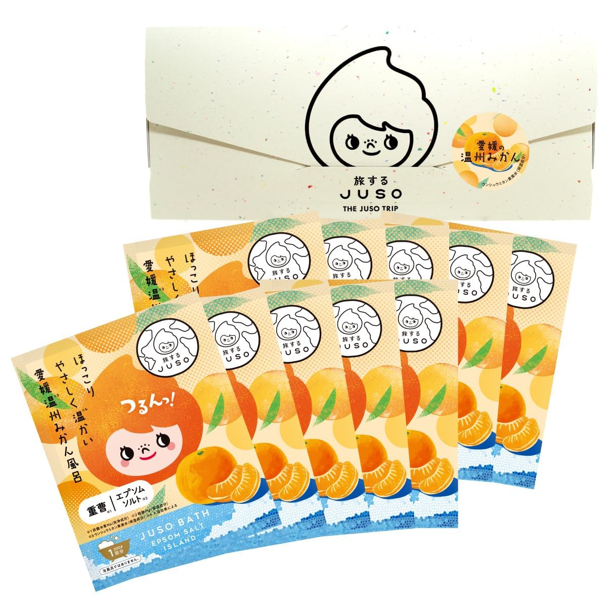 Amazon | 旅するJUSO BATH POWDER 愛媛温州みかん風呂 10包入り 個包装