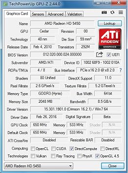 QTHREE Radeon HD 5450 Graphics Card,2GB,GDDR3,64 Bit,DVI,HDMI,VGA,SFF | Low Profile Video Card for PC Office Work,Computer GPU,PCI Express x16 ,DirectX 11,2 Monitors Support