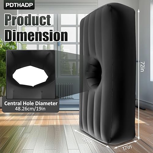 Miniatura 2 de BBL - Cama de 72 x 40 x 17 pulgadas BBL con agujero, cama inflable de PVC ergonómico, cama BBL para después de cirugía para dormir, colchón inflable