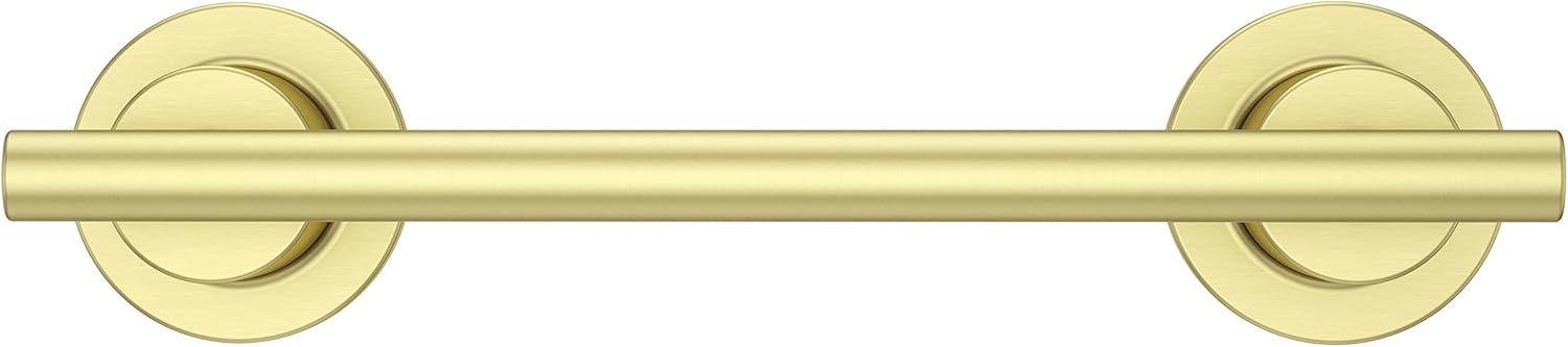 Pfister Contempra Toilet Paper Holder, Bathroom Tissue Roll Holder, Wall-Mounted, Screw-In, Brushed Gold Finish, BPHNC1BG