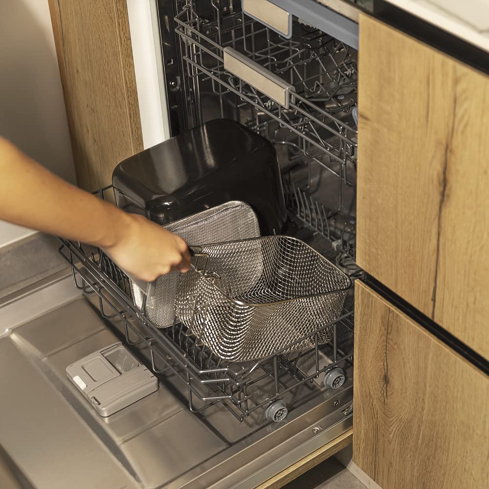 Cecotec Friggitrice a Olio 4,2L Cleanfry Luxury 4000 Black. 3270W, Design Elegante In Acciaio Inox Nero, 5 Programmi, 3270W, Filtro Oilclean, Coperchio Inox Con Finestra e Filtro Antiodore