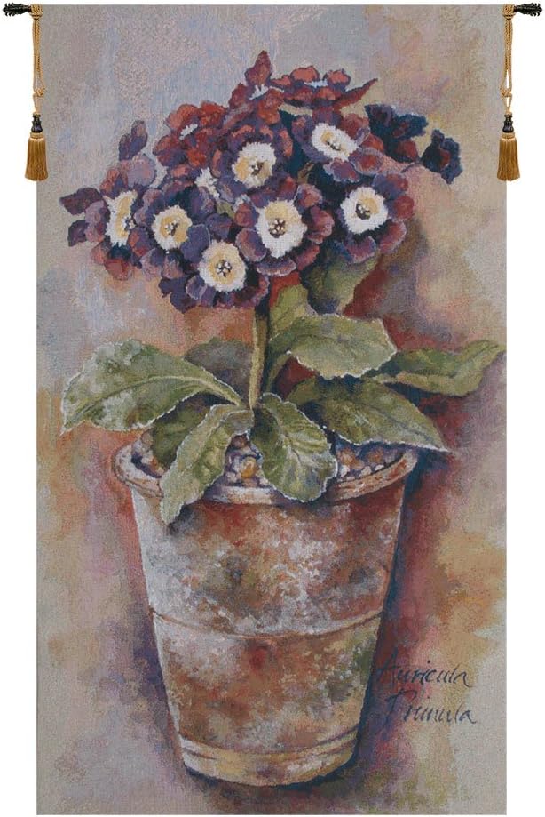Primula Belgian Tapestry Wall Hanging - 24 in. x 38 in. CottonWool by Charlotte Home Furnishings