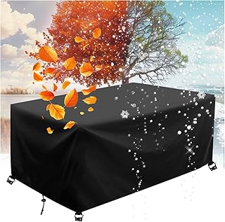 115x100x70cm/Largo x Ancho x Alto Fundas Protectoras para Muebles de Jardin Cubierta Protectora Impermeable de Juego Cubos de Ratán para Exteriores Oxford Resistente Cubierta para Mesa de Jardín