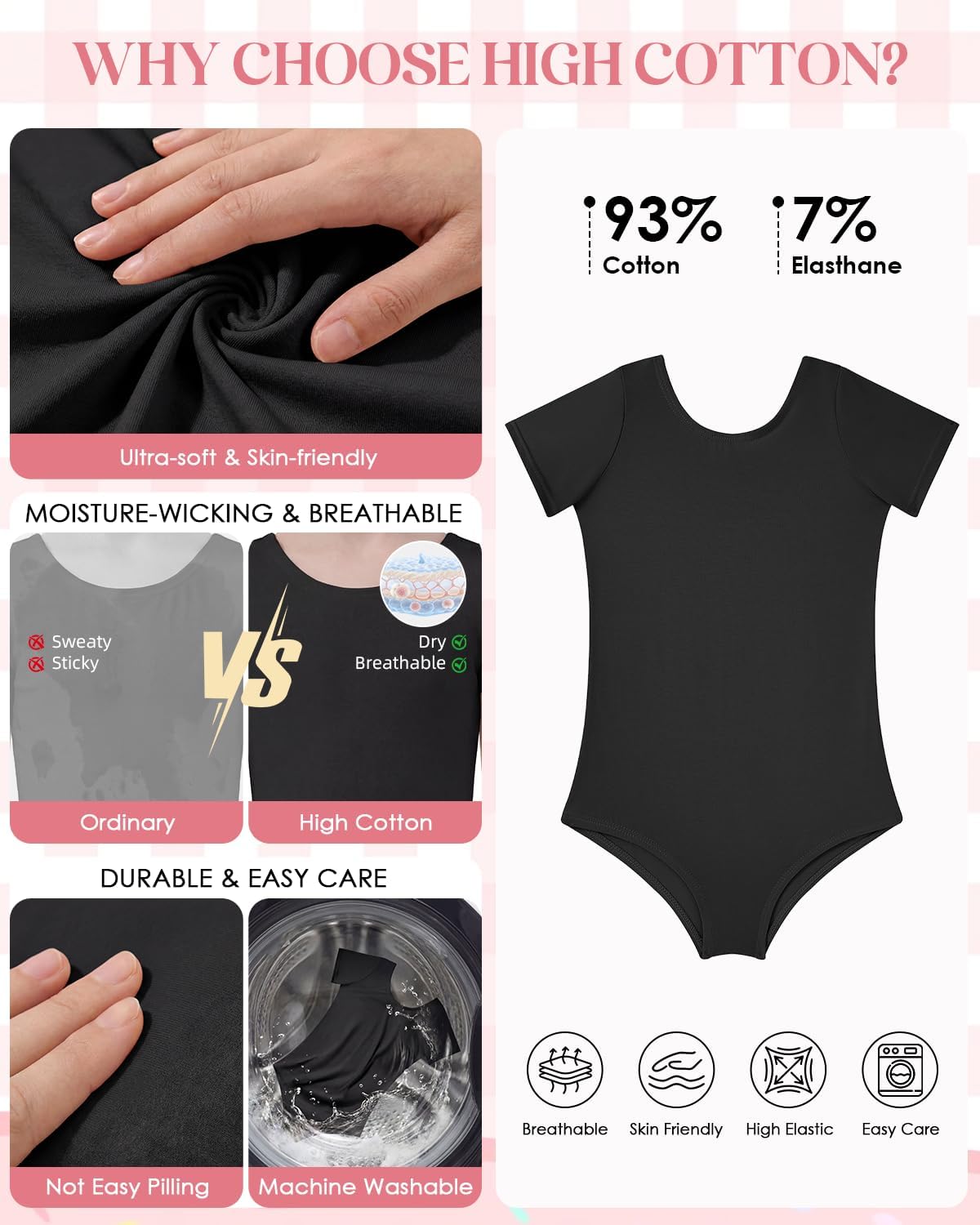 Century Star Short Sleeve Ballet Leotards for Girls -Dance Gymnastics Toddler Bodysuit Kids Outfits