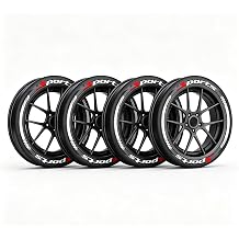 Tire Lettering Decals, 4 Raised Sport Stickers for Cars and Motorcycles