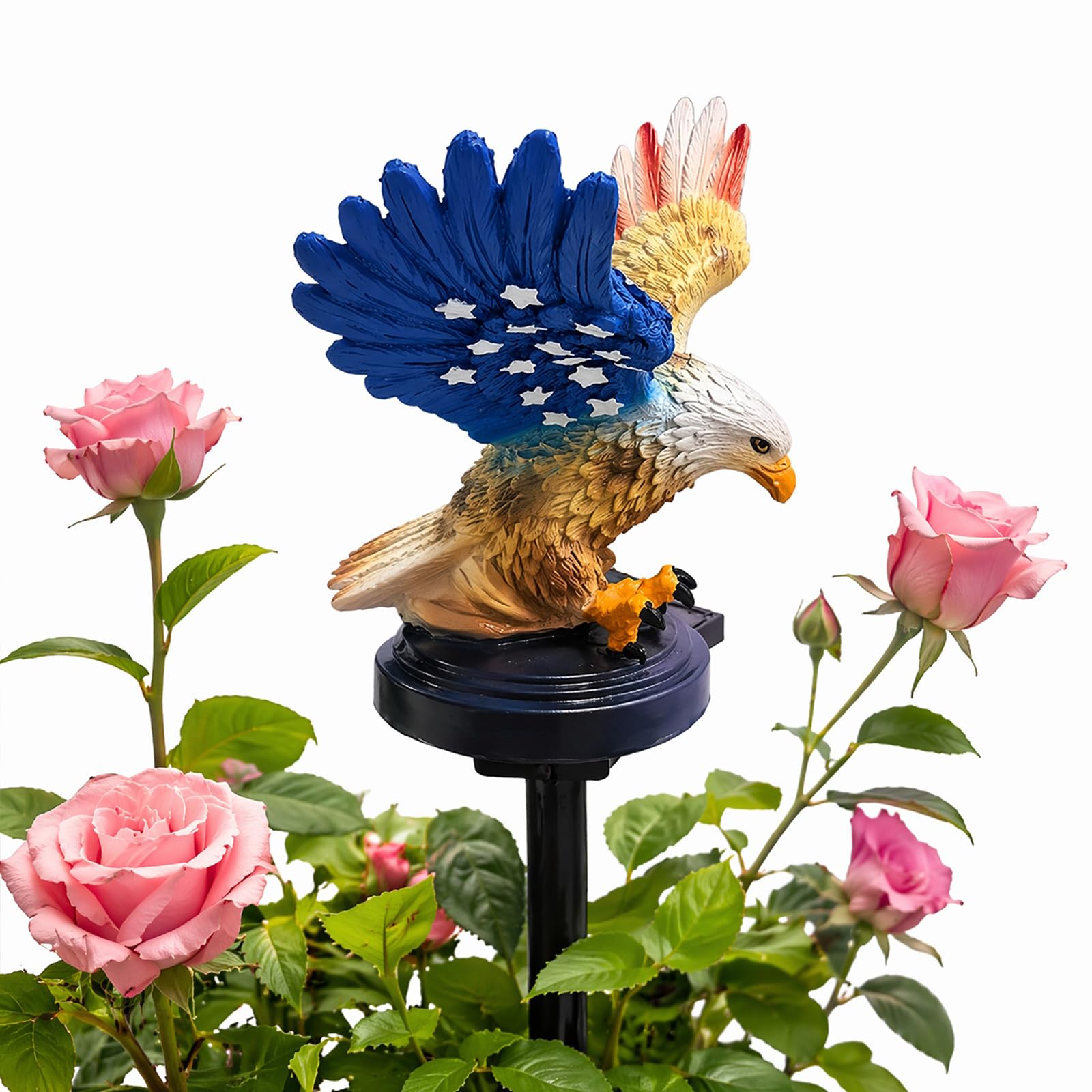 Solar Eagle Garden Light Waterproof Solar Powered Eagle Stake Light 4th of
