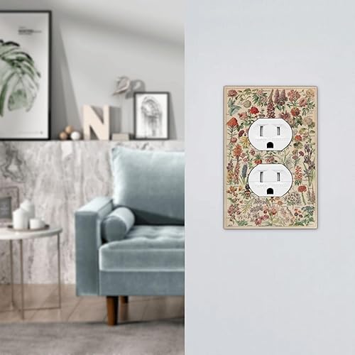 Vista 404 de Cubiertas decorativas de salida de estrella de mar playera, tablero de madera azul de concha de mar de 1 banda, decoración individual GFCI, placa