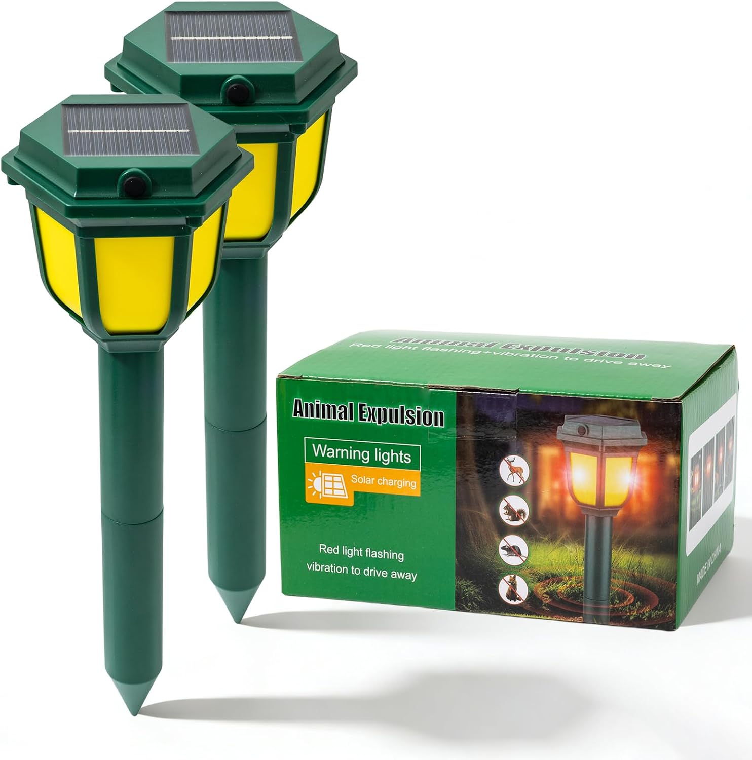 Mole Repellent Solar Powered for lawns Gopher Repellent Ultrasonic Solar Powered Snake Vole Repellent Deterrent Mole Repeller Outdoor Lawns Garden Yard All Pests Sonic Spikes Stakes Chaser4 (4)