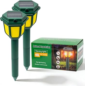 Mole Repellent Solar Powered for lawns Gopher Repellent Ultrasonic Solar Powered Snake Vole Repellent Deterrent Mole Repeller Outdoor Lawns Garden Yard All Pests Sonic Spikes Stakes Chaser 4