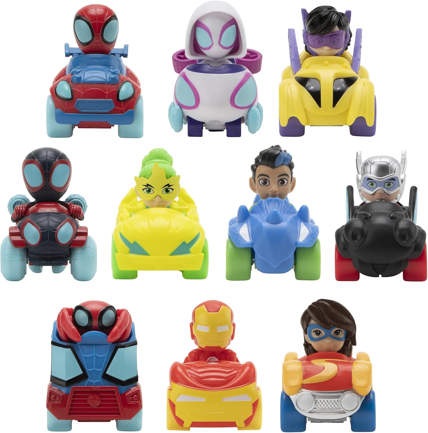 Marvel's Spidey and his Amazing Friends - 10 Pack-Ten 2-Inch Amazing Mini Vehicles-Toys Featuring Your Friendly Neighbourhood Spideys - Image 4