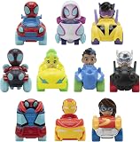 Marvel's Spidey and his Amazing Friends - 10 Pack-Ten 2-Inch Amazing Mini Vehicles-Toys Featuring Your Friendly Neighbourhood Spideys - 2