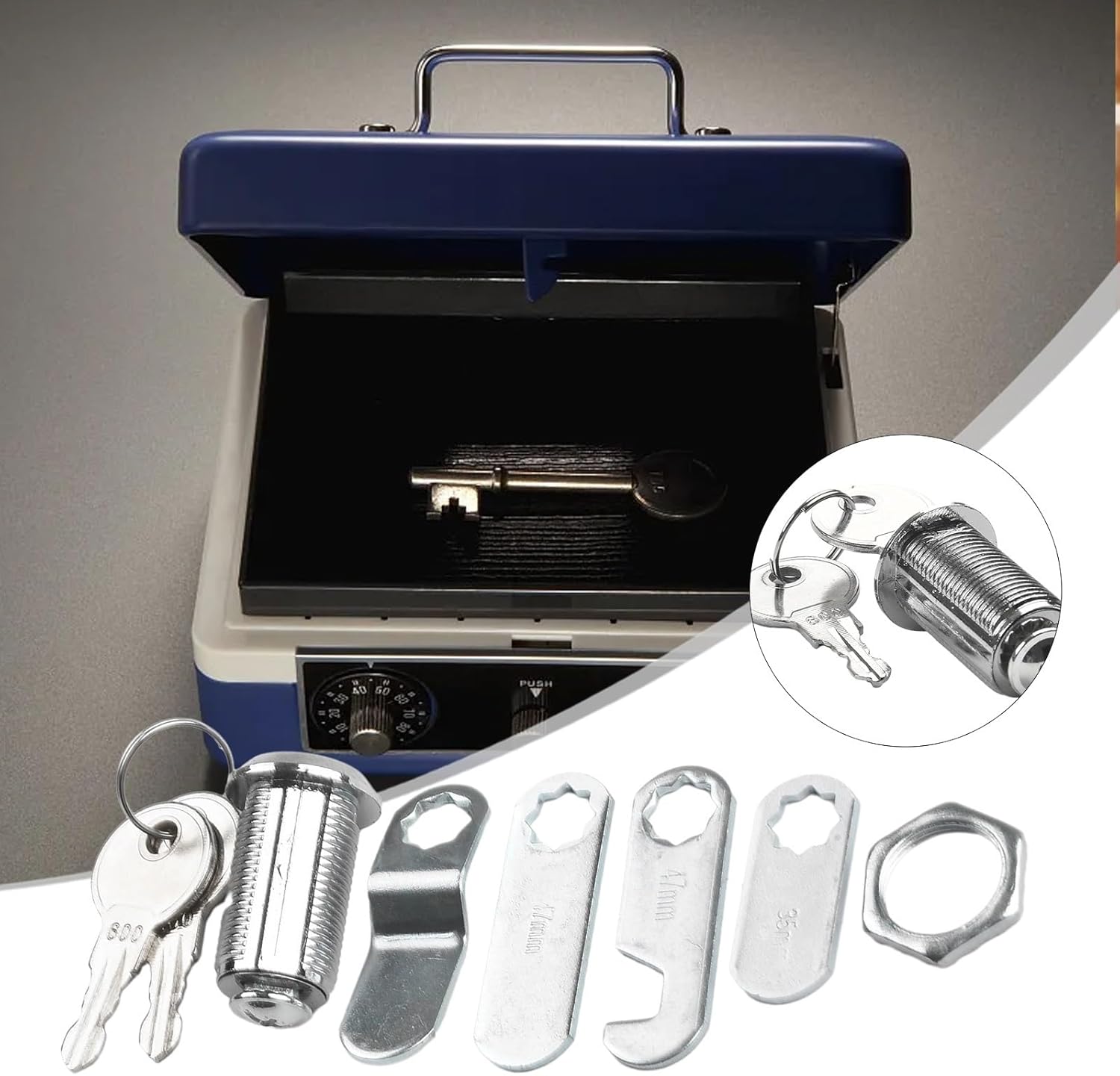 16/30mm Cam Lock Cinet Mailbox Drawer Cupboard Locker with 2 Keys 1Pcs