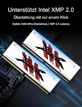 PUSKILL DDR4 RAM 16GB (2x8GB) 3200MHz CL16 Gaming Memory PC4-25600 288-Pin UDIMM RAM 1.35V with Heatsink Compatible with Intel & AMD