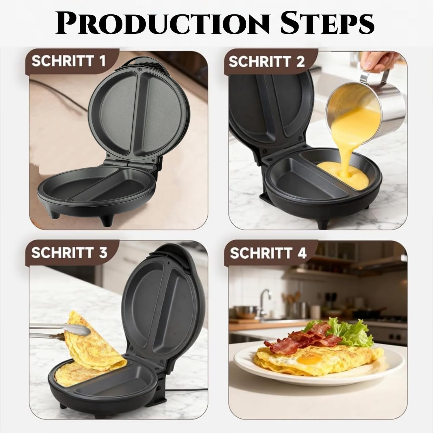 Máquina eléctrica de tortillas, plancha antiadherente de doble zona con placas profundas, tortilla doble abatible y máquina para hacer panqueques para cocinar en casa
