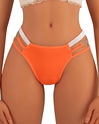 Banamic Womens Shine Strap Underwear Sexy Comfortable Panties Underwear