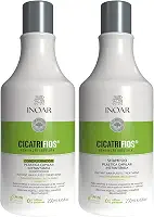 Inoar, Kit CicatriFios Plástica Capilar – Shampoo e Condicionador, Redução de Frizz, Brilho Intenso, Hidratação Profunda, Proteção Térmica e Volume Controlado - 250ml