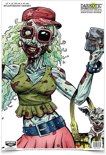 BIRCHWOOD CASEY Darkotic - Objetivos de salpicaduras de 12 x 18 pulgadas, objetivos de disparo reactivos con salpicaduras instantáneas altamente