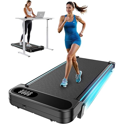 HUANUO Walking Pad Treadmill, Walking Pad with 5° Incline, 330 lbs Weight Capacity, 2.5 HP Low Noise Desk Treadmill, Remote Control & LED Display, Portable Treadmills for Home, Knee Protection