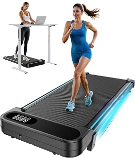HUANUO Walking Pad, Laufband für Zuhause mit Steigung 5%, 150 kg Gewichtskapazität, 2,5 HP Laufband Schreibtisch für Zuhause und Büro, tragbares Laufbänder mit Fernbedienung & LED-Anzeige, Knieschutz - Amazon product rated Grade A